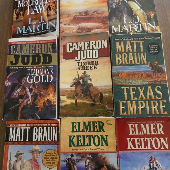 Lot of 9 Vintage Western Paperback Books Various Authors - Picture 3 of 8